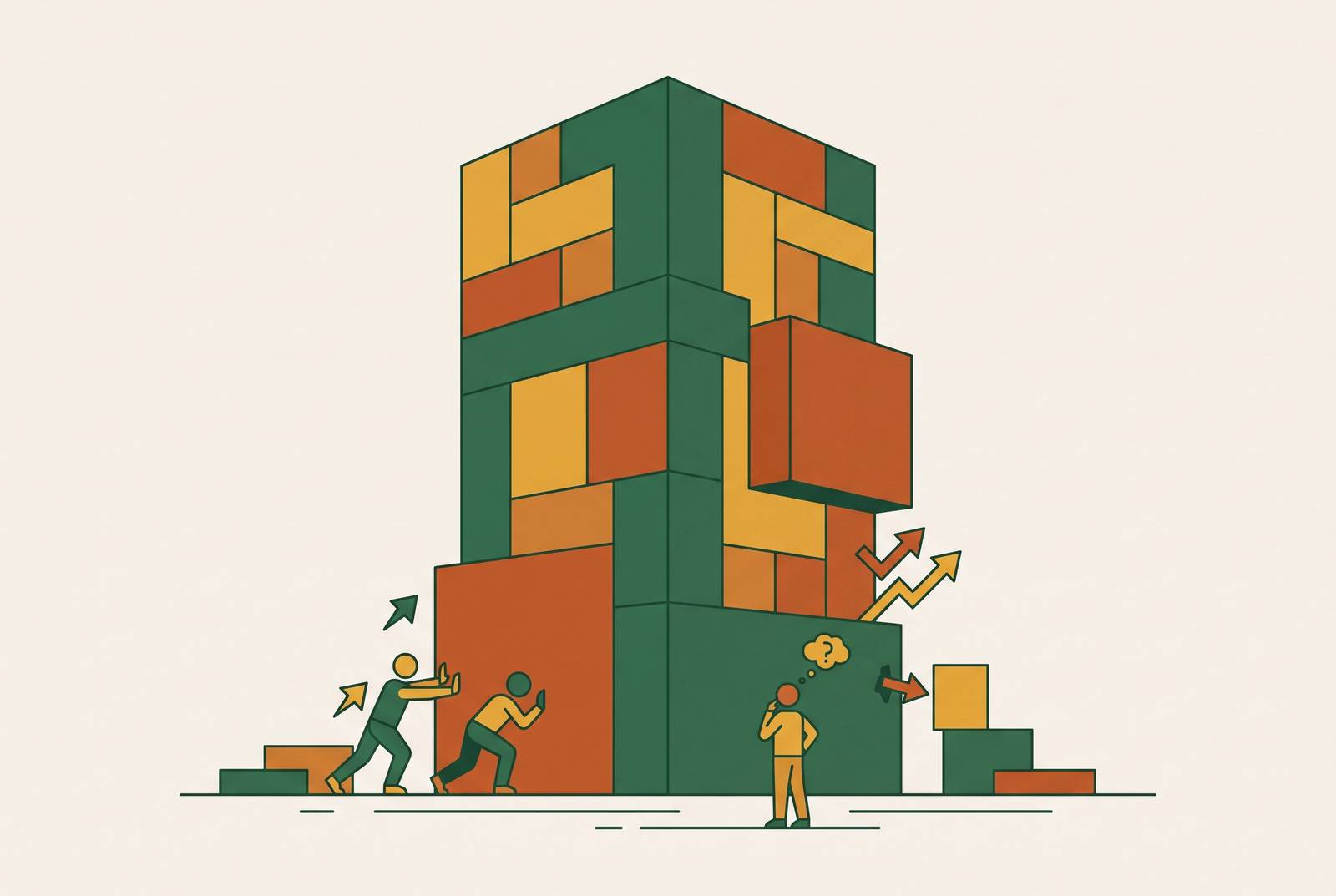 Cover illustration for “Monolithic Architecture Trade-offs for Early-Stage SaaS Products”