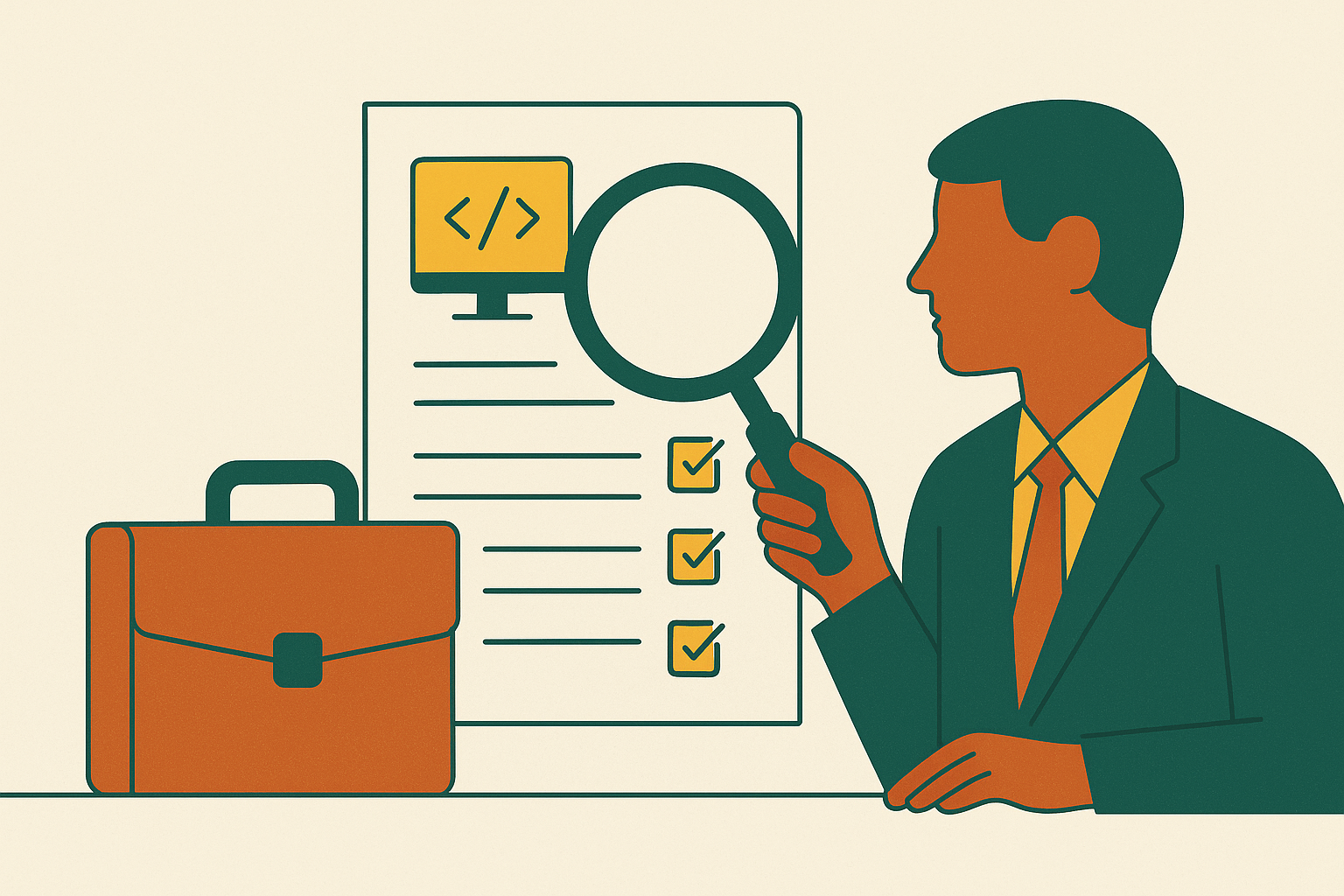 Cover illustration for “Technical Due Diligence for Hiring an Engineering Firm”