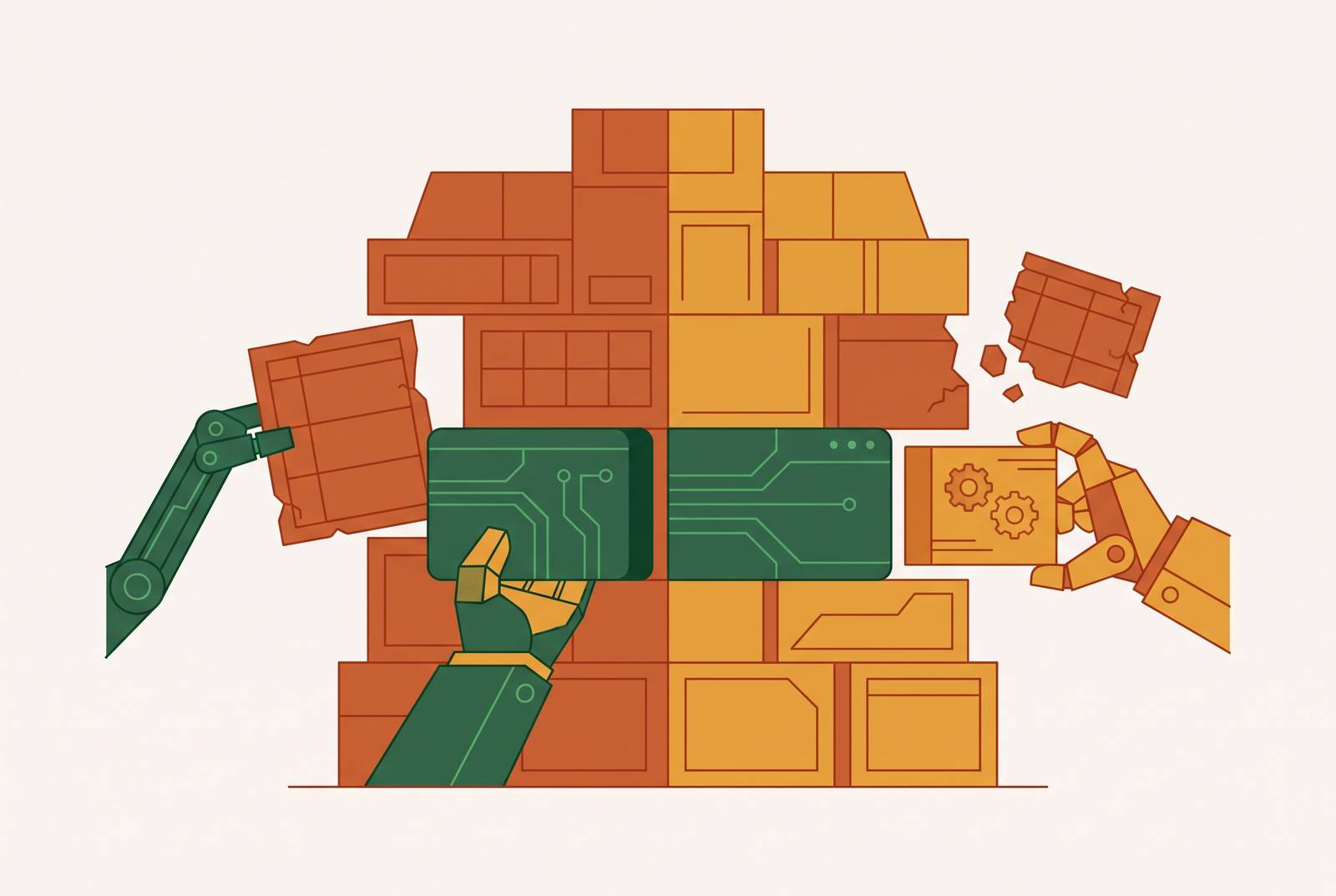 Cover illustration for “Legacy Code Modernization Without a Full Rewrite”