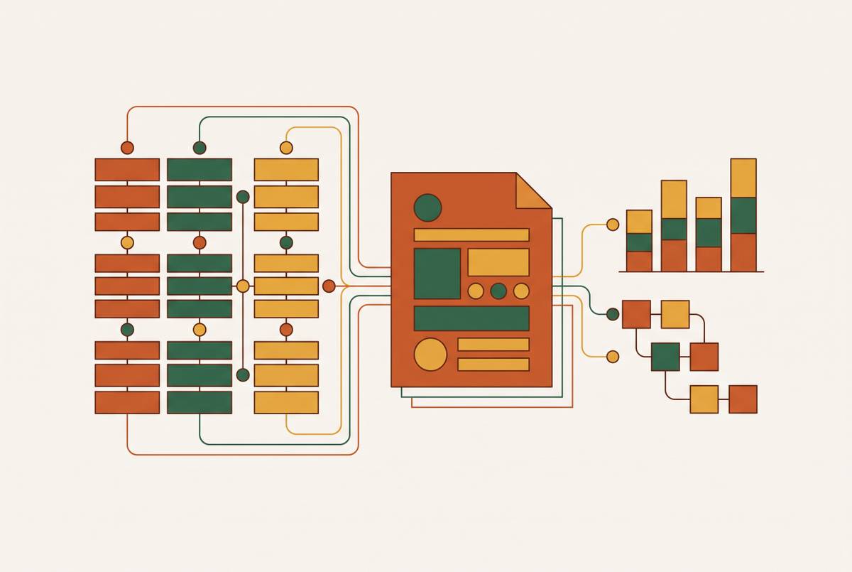 Cover illustration for “Grant Reporting Workflows Supported by Structured Data Systems”