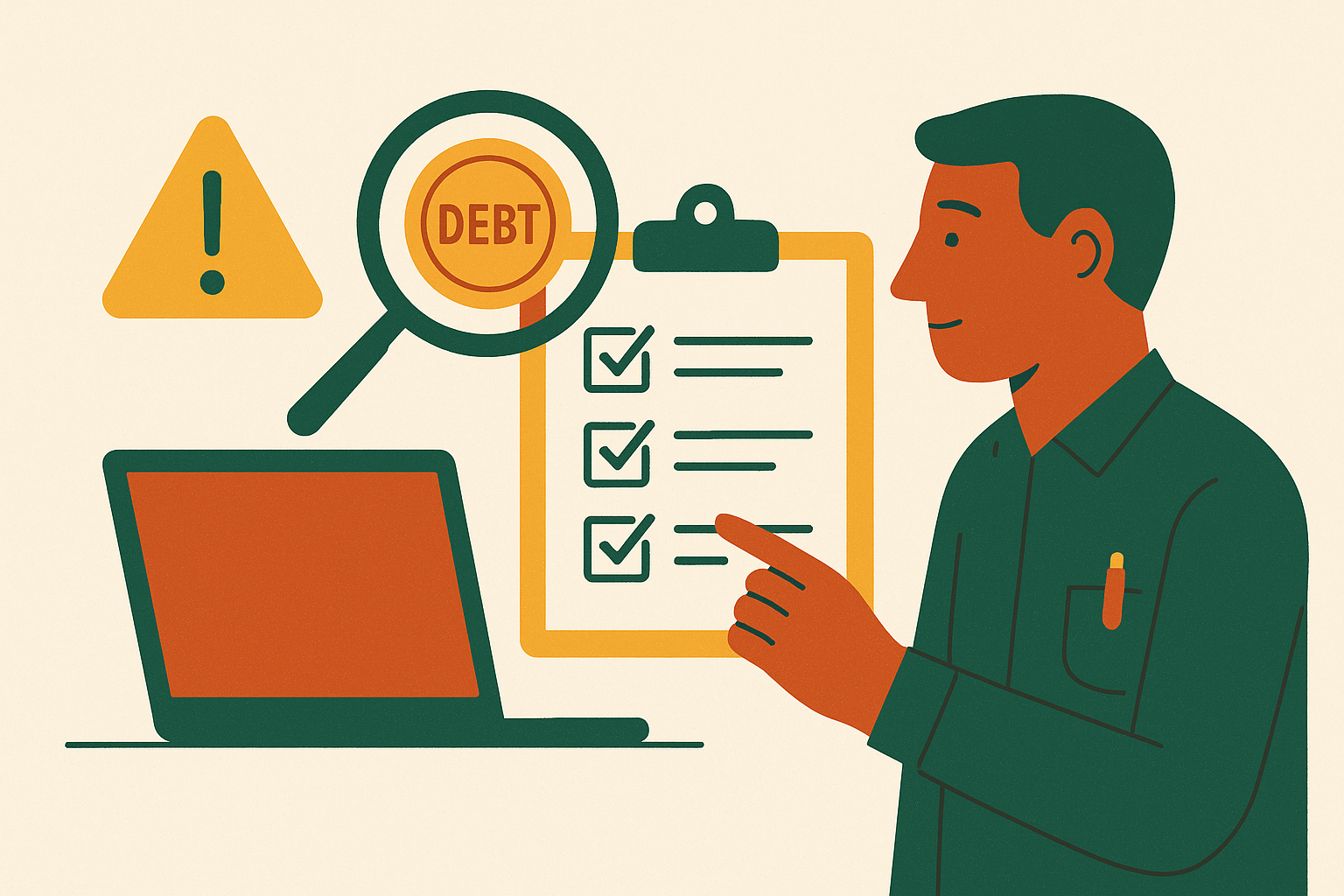 Cover illustration for “Technical Debt Assessment Before Hiring an Engineering Partner”