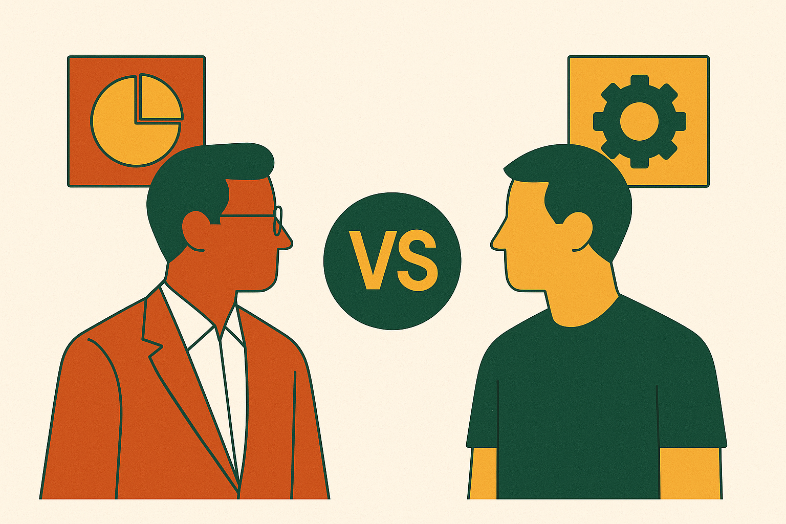 Cover illustration for “Fractional CTO vs Engineering Partner for Early-Stage Startups”