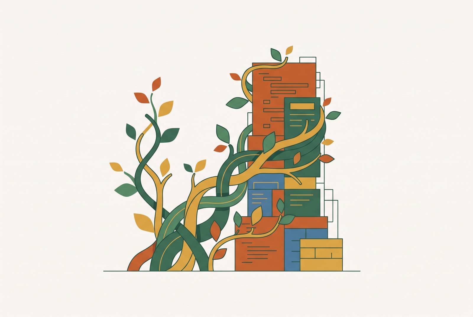 Cover illustration for “Strangler Pattern Applied to AI-Generated Codebases”