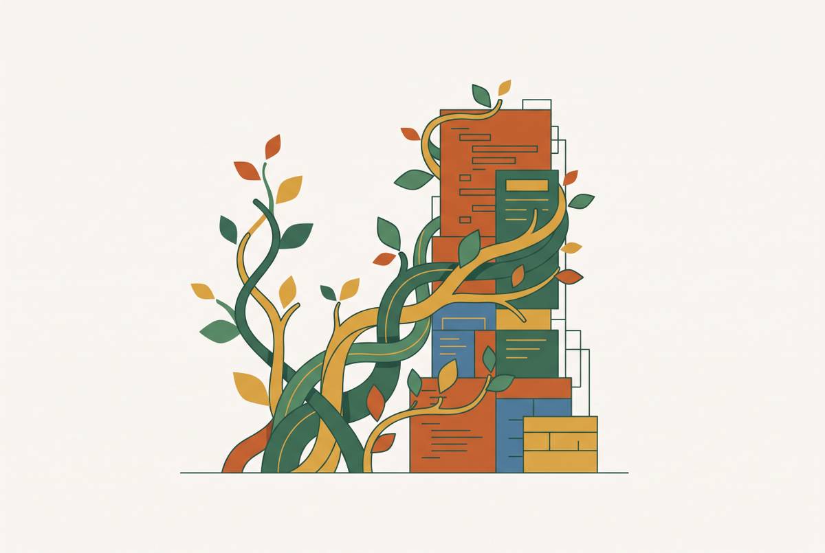 Cover illustration for “Strangler Pattern Applied to AI-Generated Codebases”