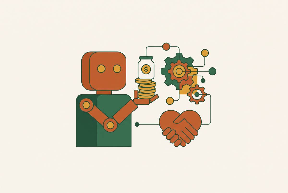 Cover illustration for “AI Tools for Nonprofit Software Automation on Small Budgets”