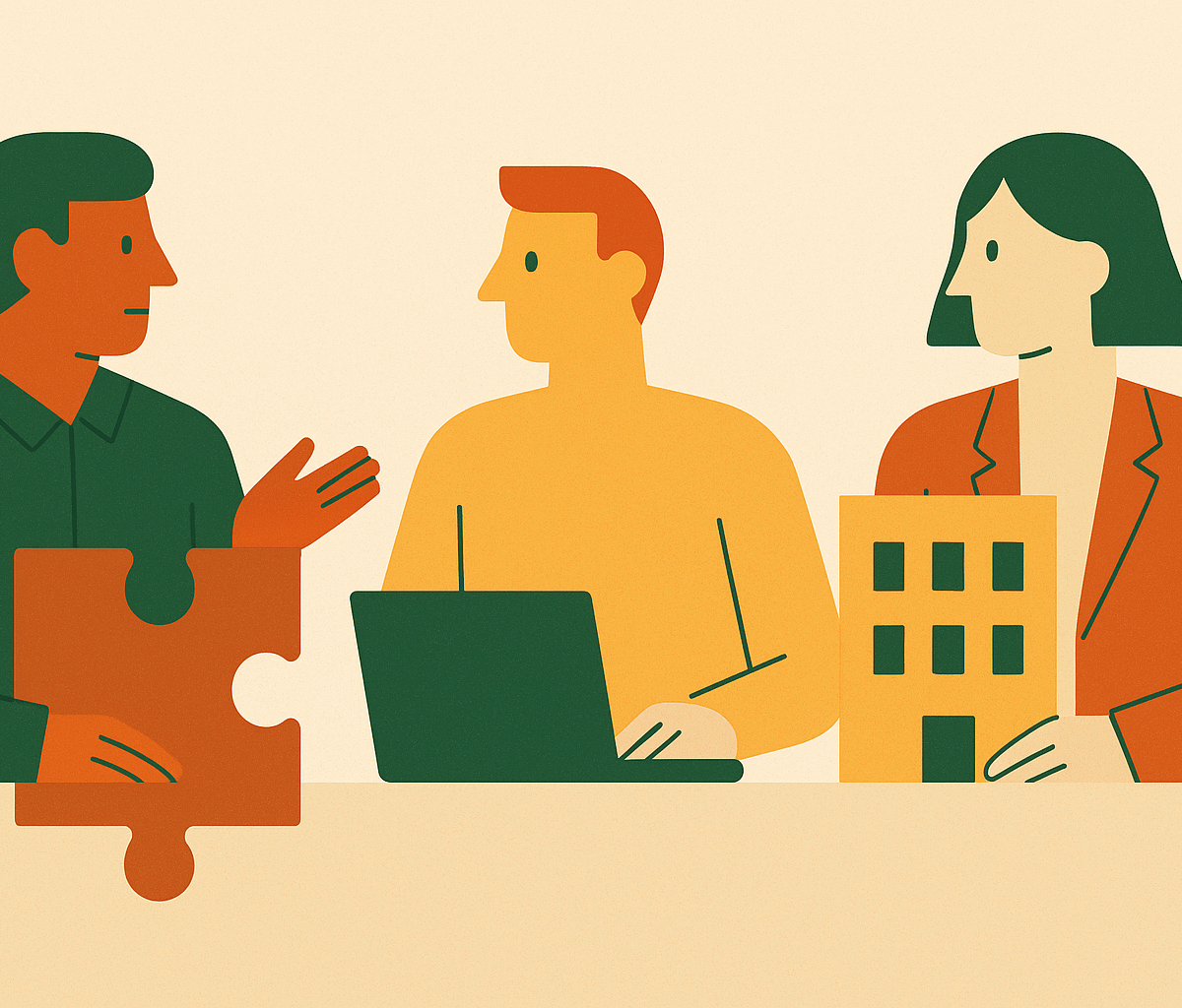Cover illustration for “Engineering Partner vs Freelancer vs Agency for Early-Stage Startups”