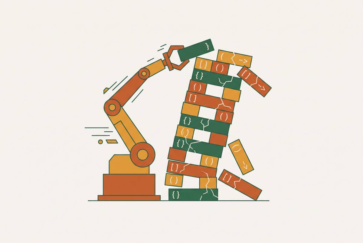 Cover illustration for “Technical Debt Created by AI-Generated Code in Production”