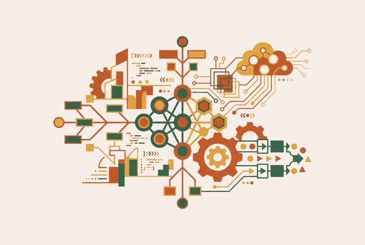 Cover illustration for “AI Augmentation Examples in Production Engineering Workflows”