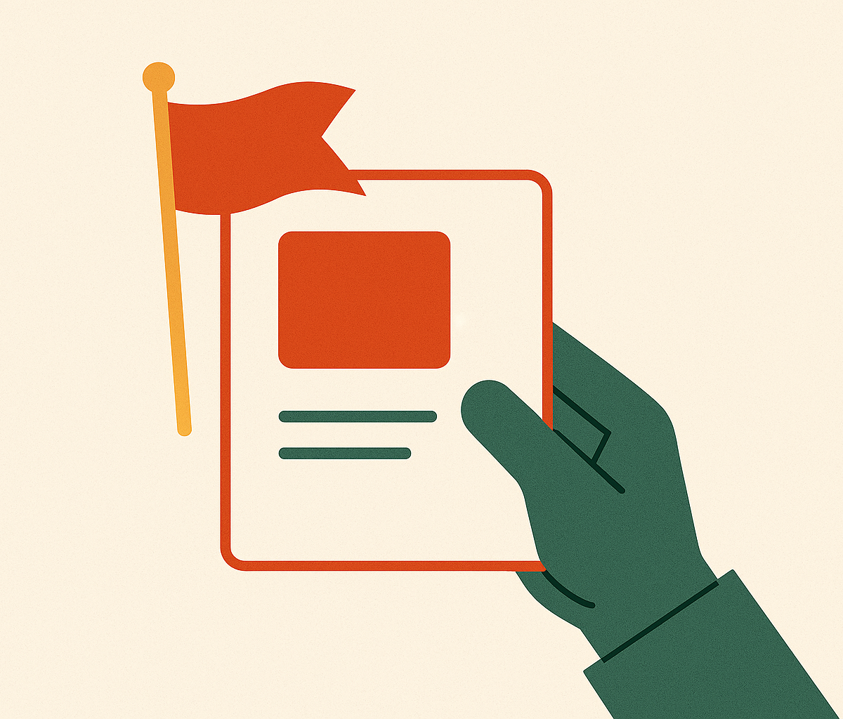 Cover illustration for “Red Flags in a Software Development Proposal”