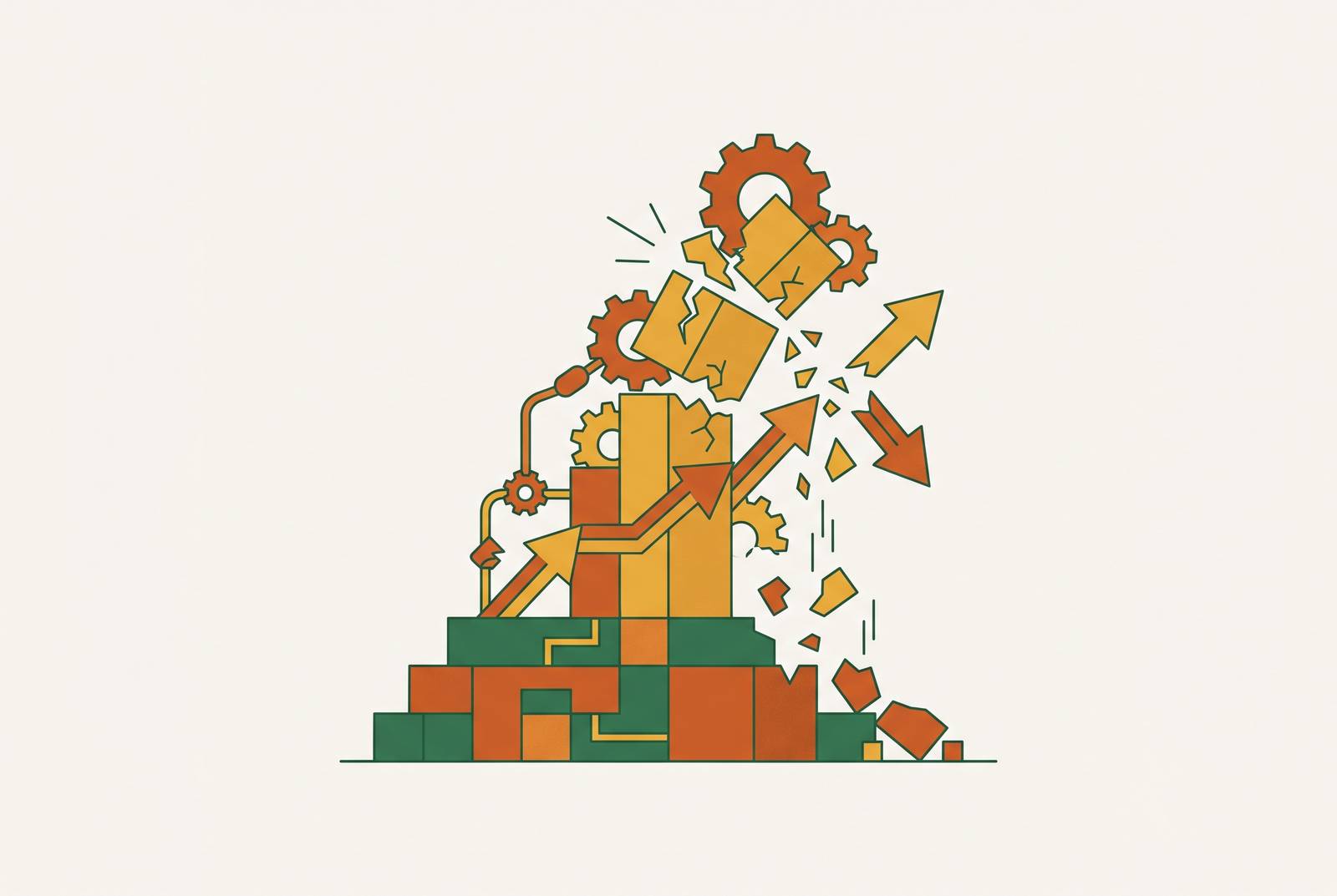 Cover illustration for “Software Modernization Initiatives That Failed and Why”