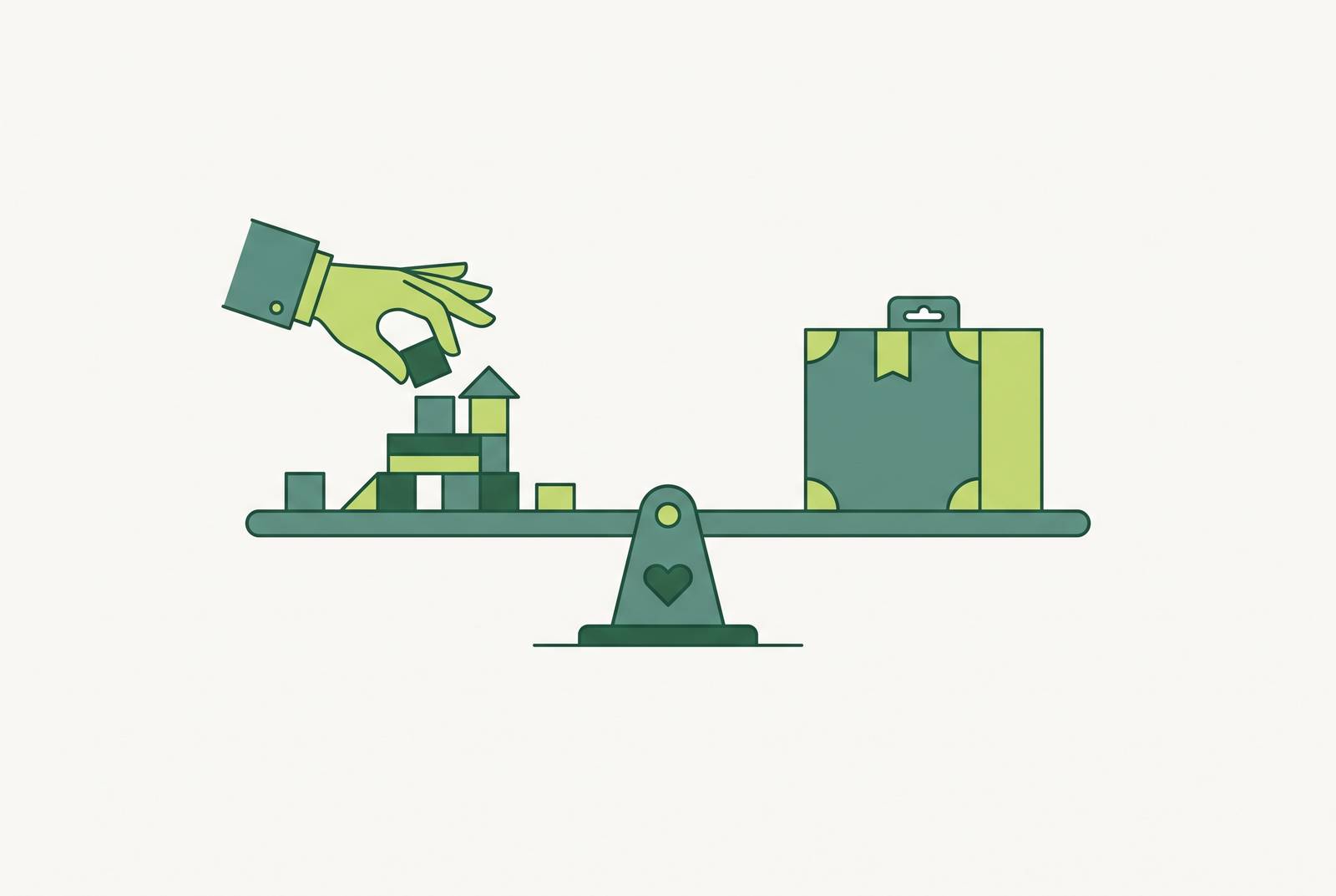 Cover illustration for “Build vs. Buy Decisions for Nonprofit Internal Tools”