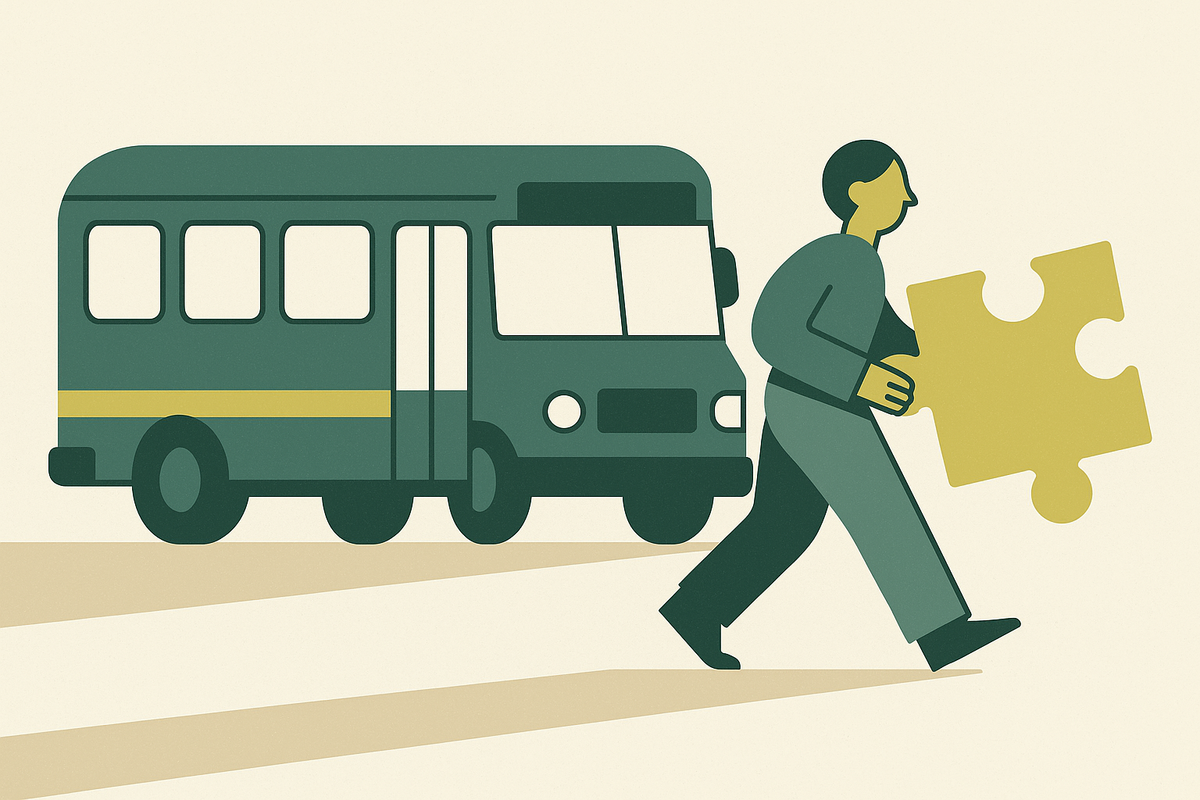 Cover illustration for “Bus Factor as a Startup Survival Risk”