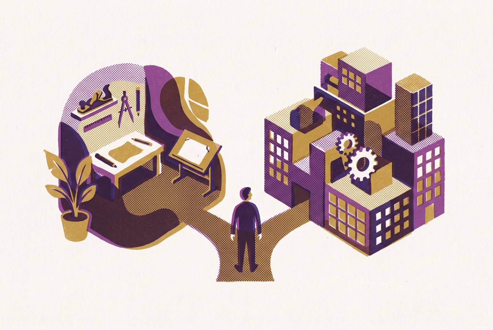 Cover illustration for “Product Studio vs Software Agency for Early-Stage Founders”