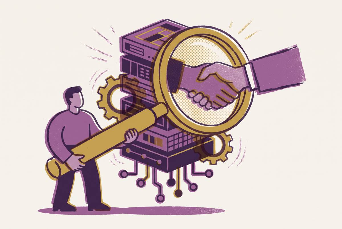 Cover illustration for “Evaluating Technical Partners Without a Technical Co-Founder”