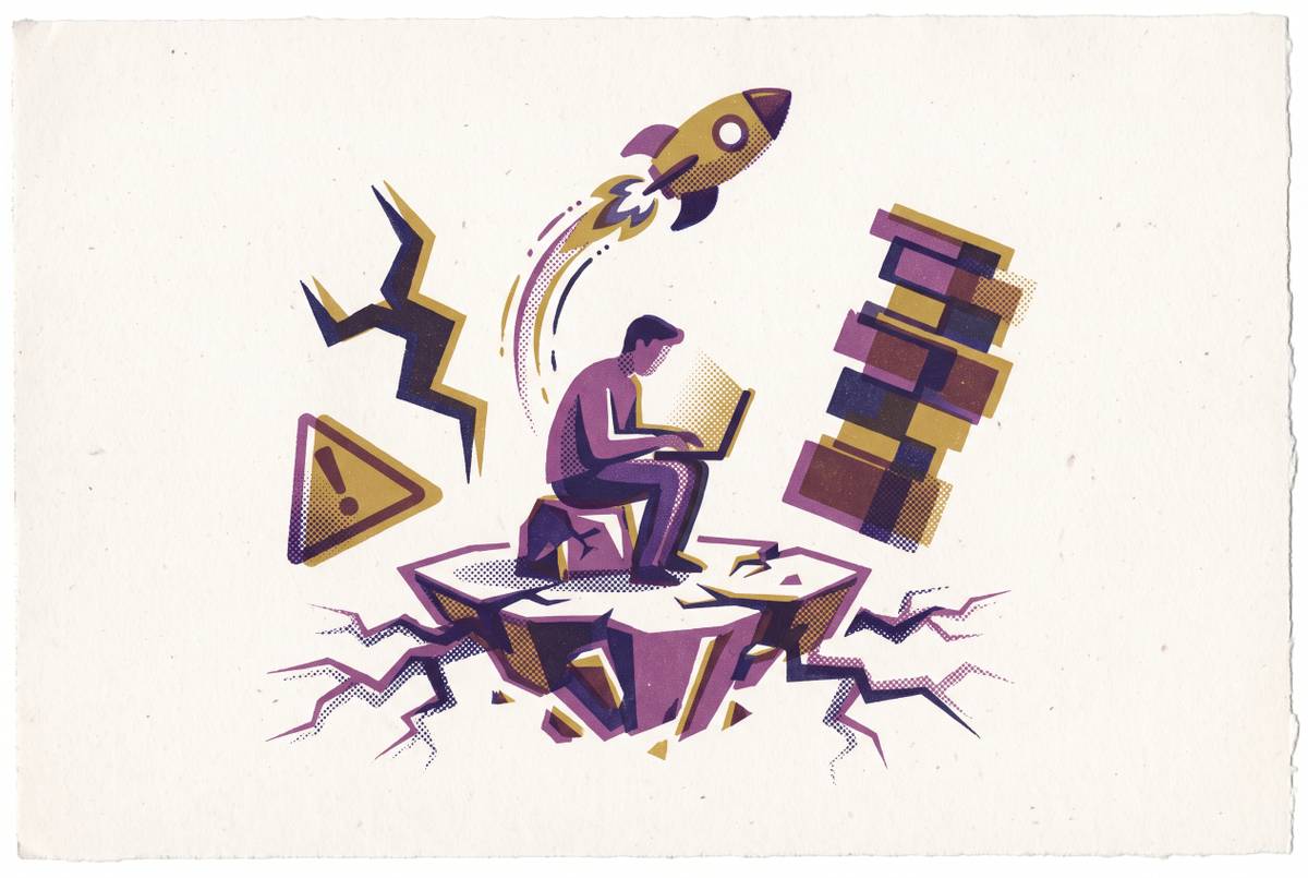 Cover illustration for “Solo Freelancer Risks After MVP Launch”