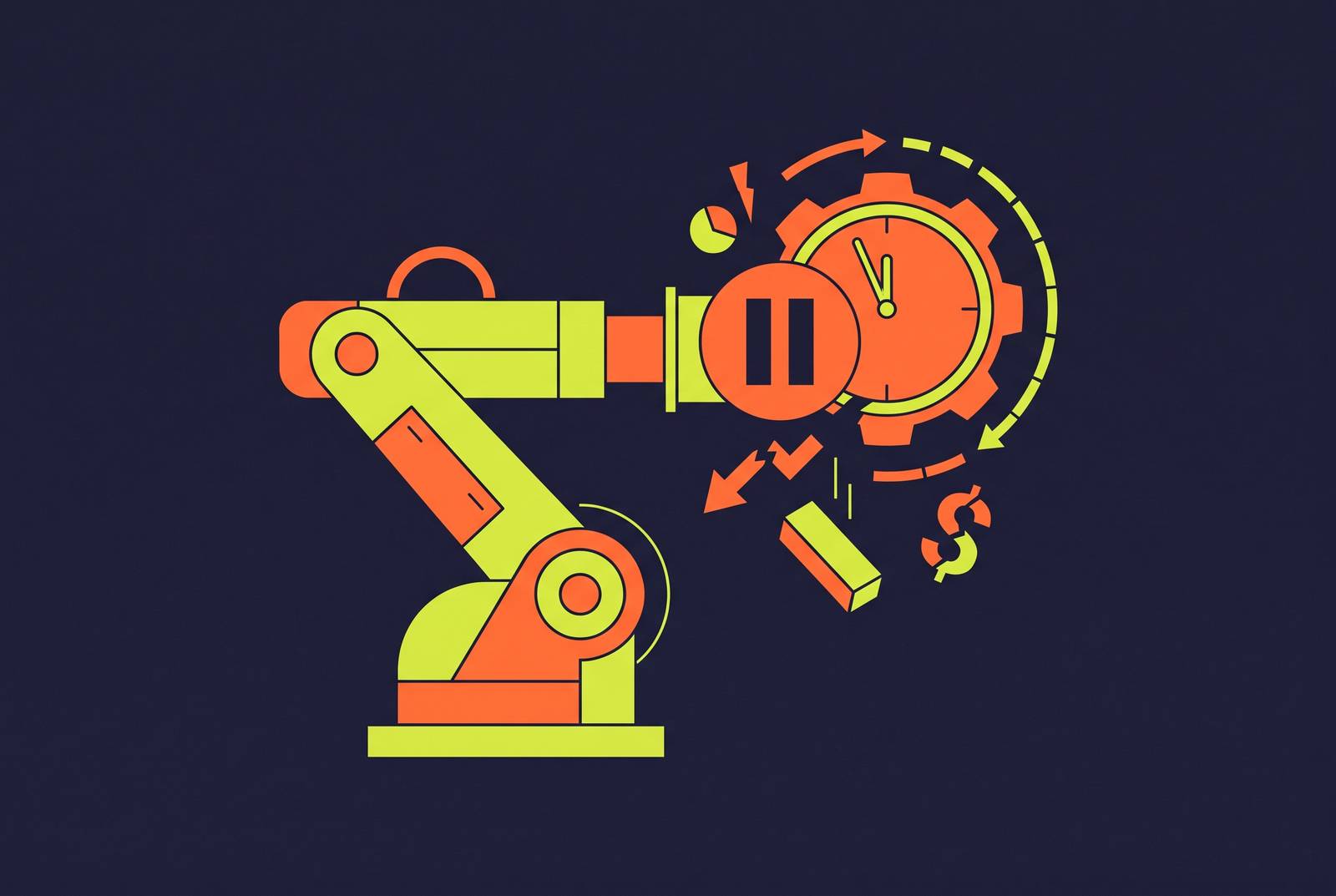 Cover illustration for “Downtime Cost of Unplanned Robot Reprogramming Events”