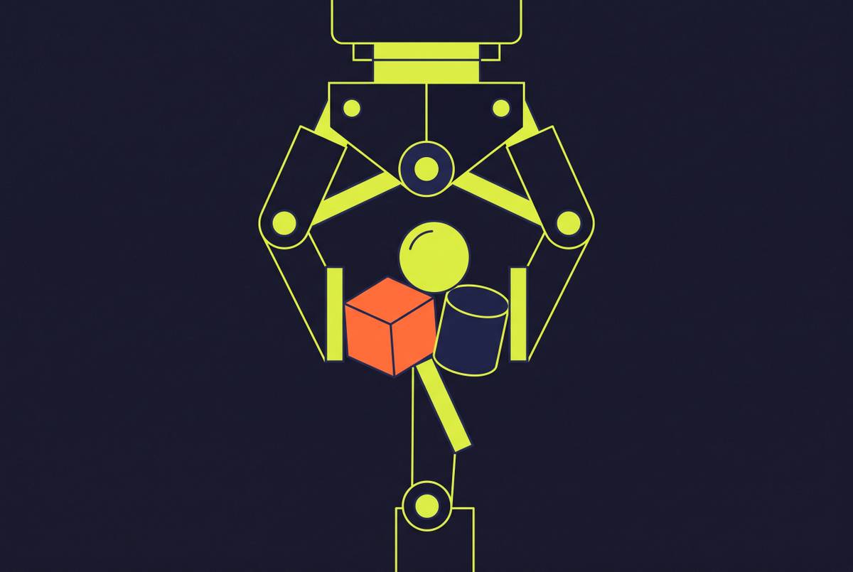 Cover illustration for “Gripper Selection for Mixed-Material Grasping”