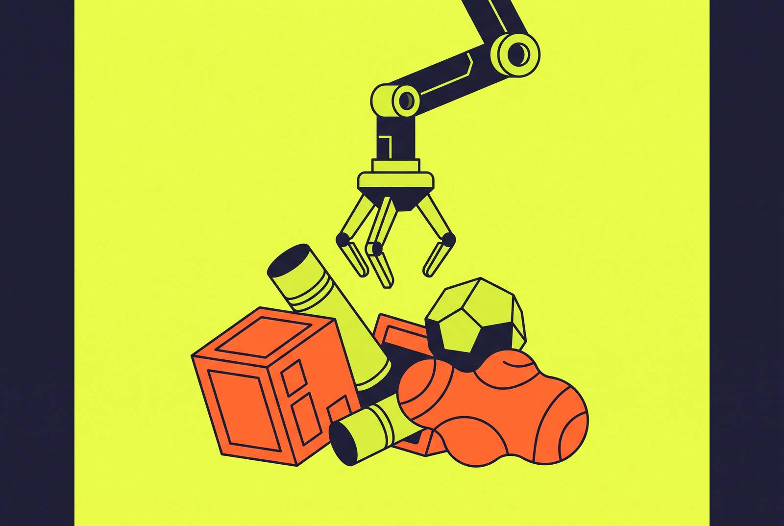 Cover illustration for “Why generalist robot arms struggle with mixed SKUs and irregular parts”