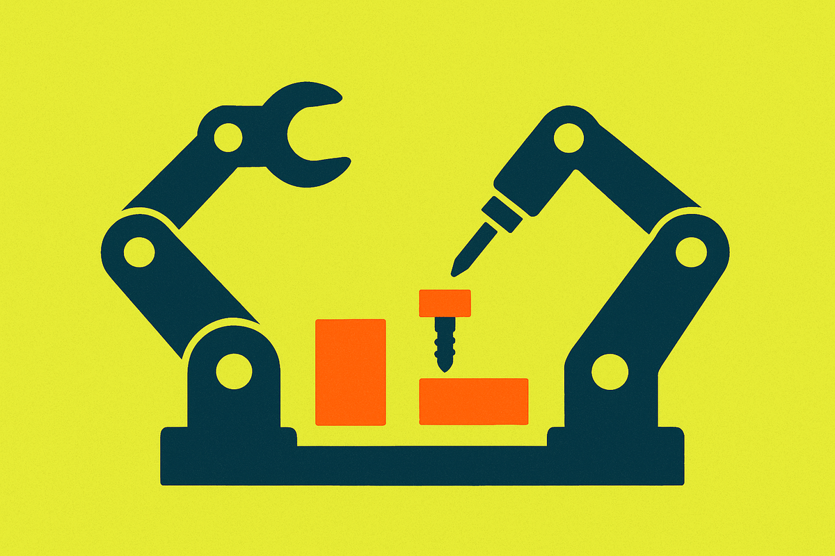 Cover illustration for “Bimanual Robot Arms in Assembly Tasks”