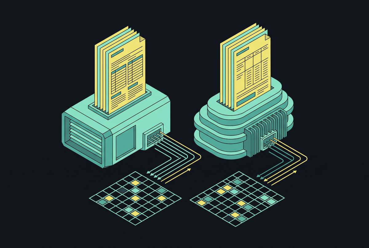 Cover illustration for “OCR Engine Comparison for Dense Technical PDFs”