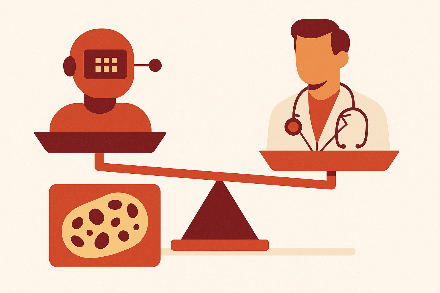 Cover illustration for “AI Diagnostic Accuracy Versus Clinician Accuracy in Pathology”