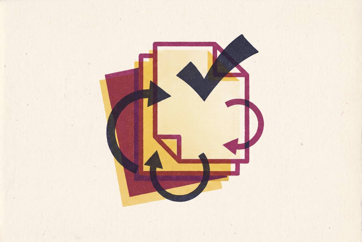 Cover illustration for “Revision and Approval Round Language in Creator Briefs”