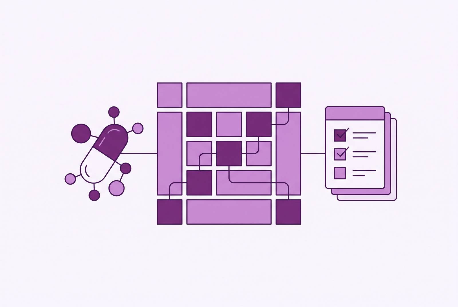 Cover illustration for “Core Claims Matrix Development for New Drug Approvals”