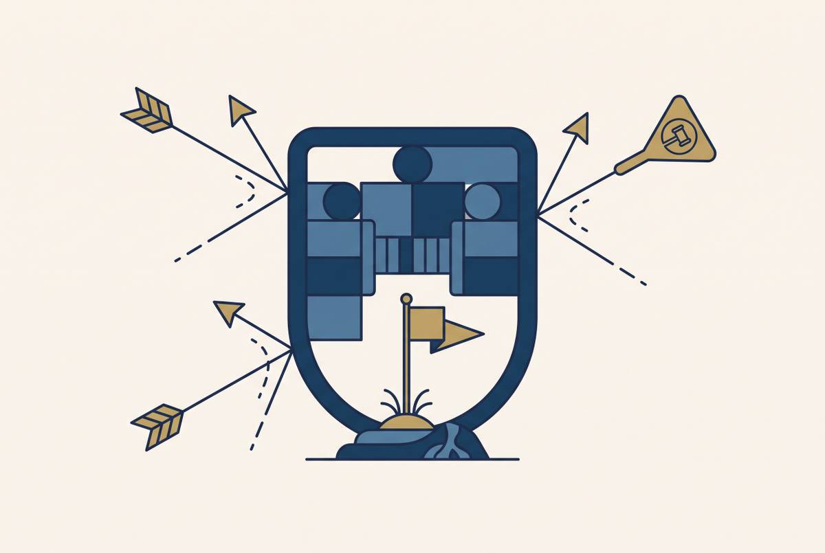 Cover illustration for “Competitor Brand Name Bidding and Organic Defense Strategies”