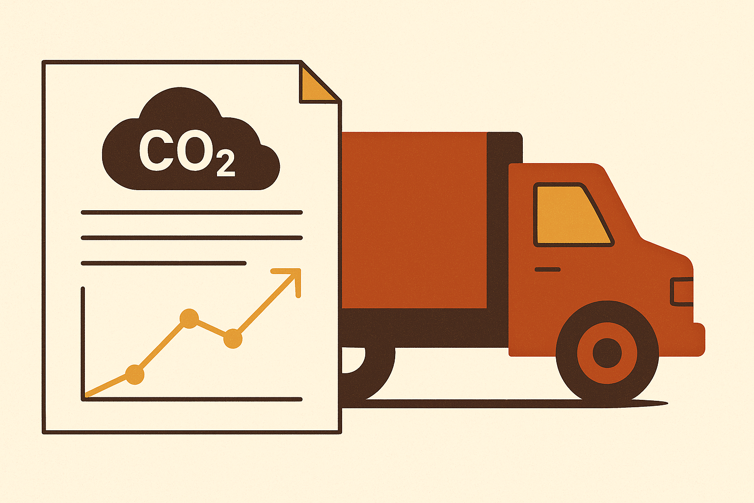Cover illustration for “Carbon Emissions Reporting in Digital Freight Platforms”