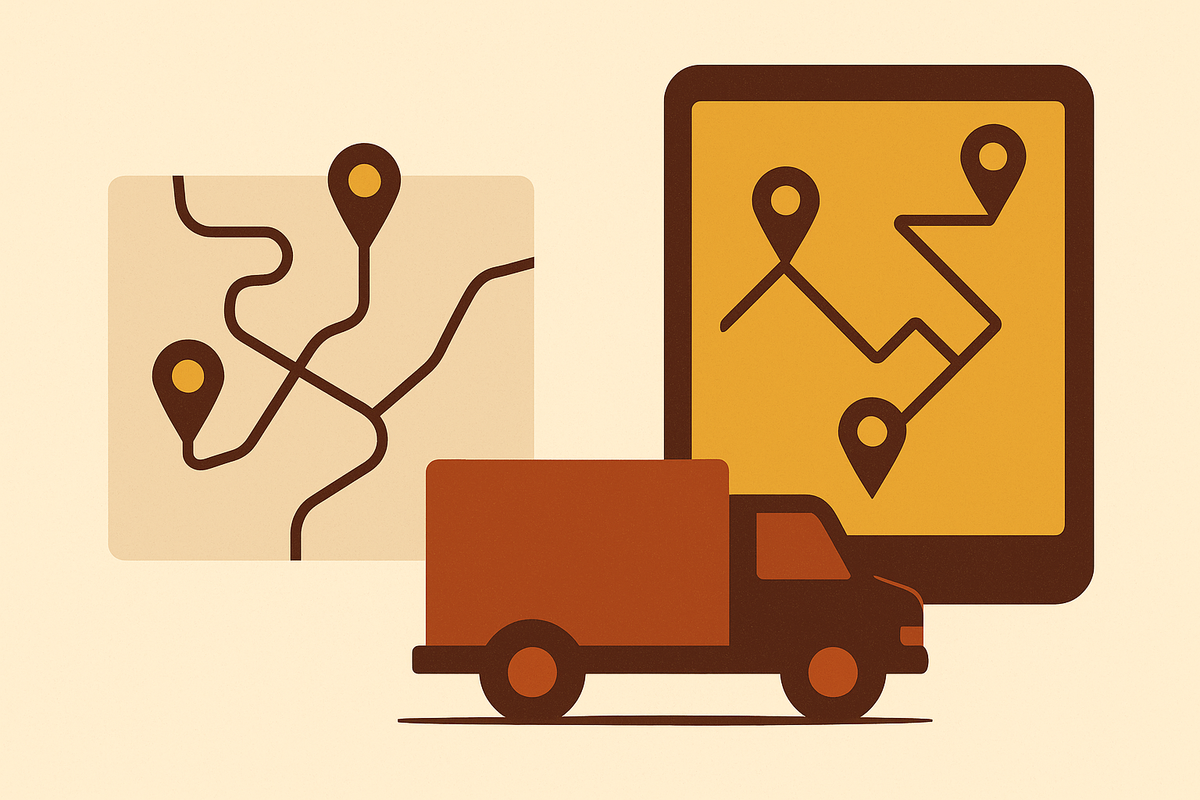 Cover illustration for “Route Optimization Software for Last-Mile Delivery Fleets”