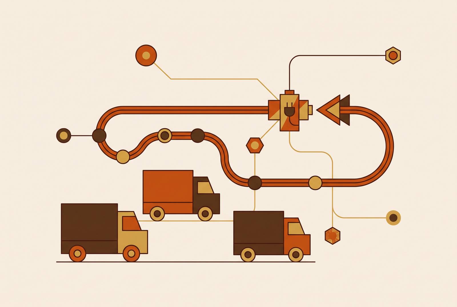 Cover illustration for “Fleet Electrification Route Planning Constraints”