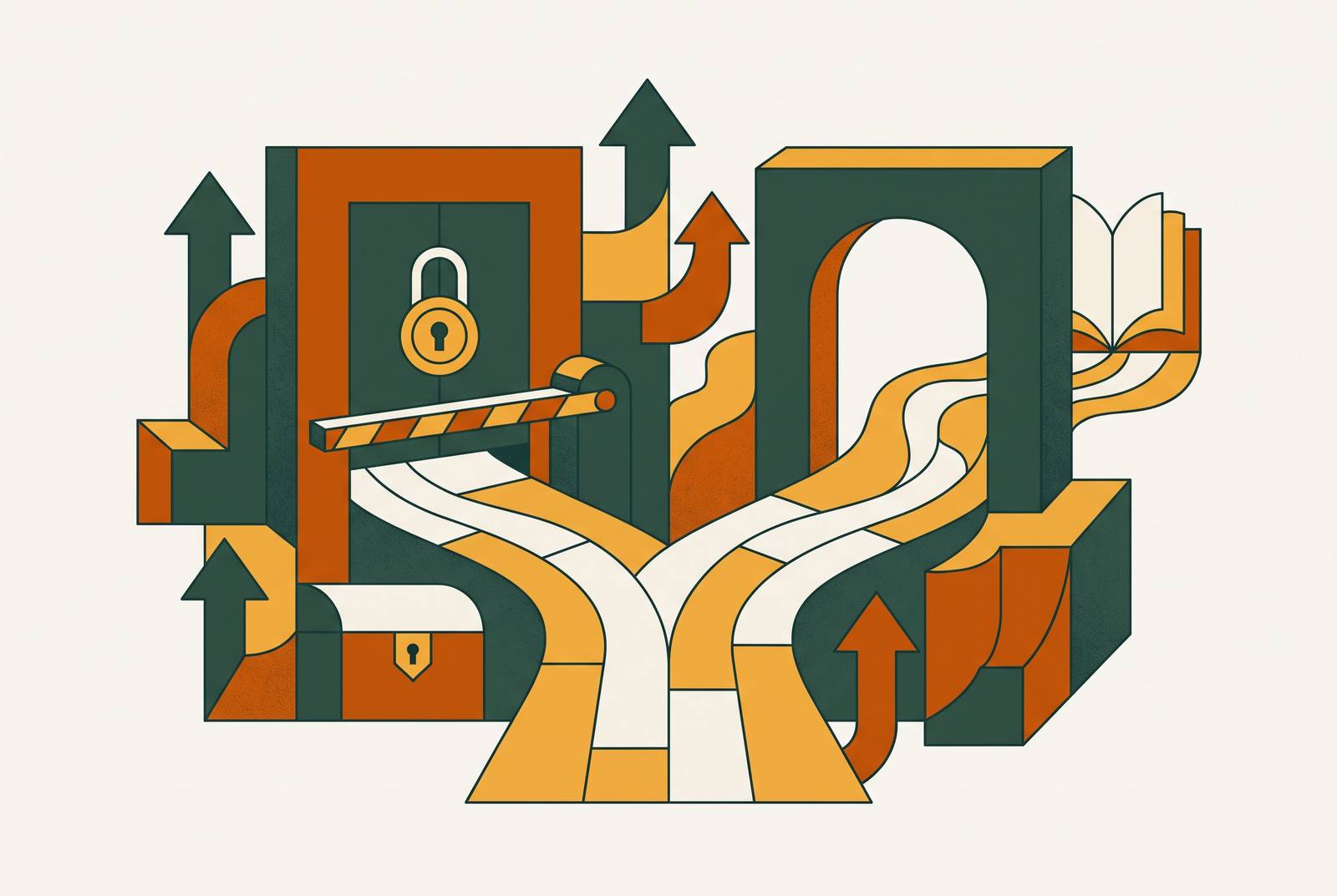 Cover illustration for “Gated vs Ungated Content Decision Framework for B2B Lead Gen”