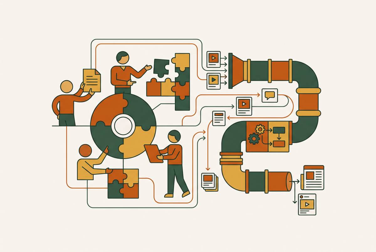 Cover illustration for “Building a Content Operations Function Inside a Marketing Team”