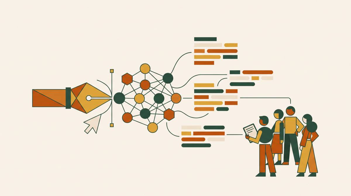 Cover illustration for “AI Writing Tools for Enterprise Marketing Teams”