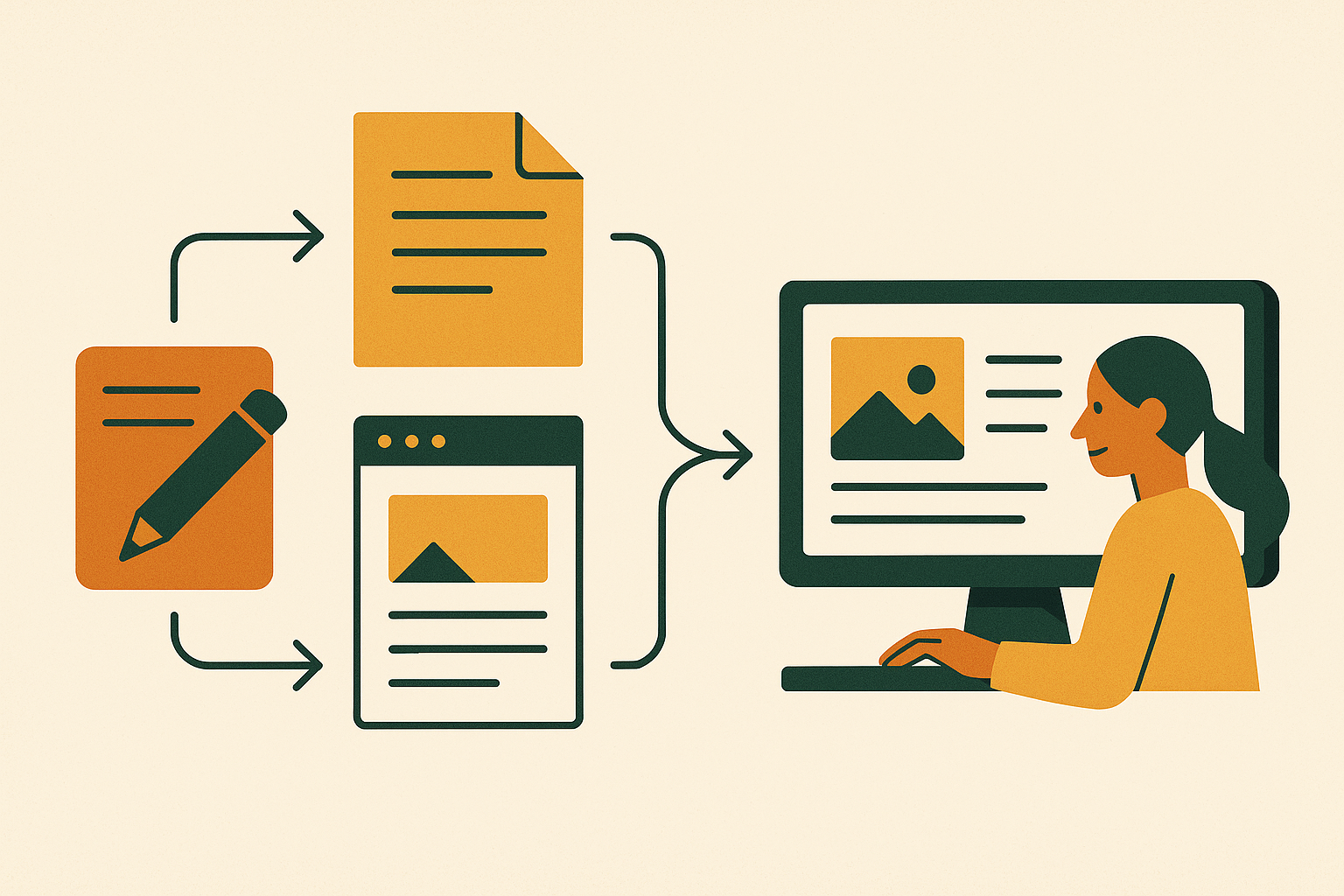 Cover illustration for “Content Production Workflow from Brief to Published Post”