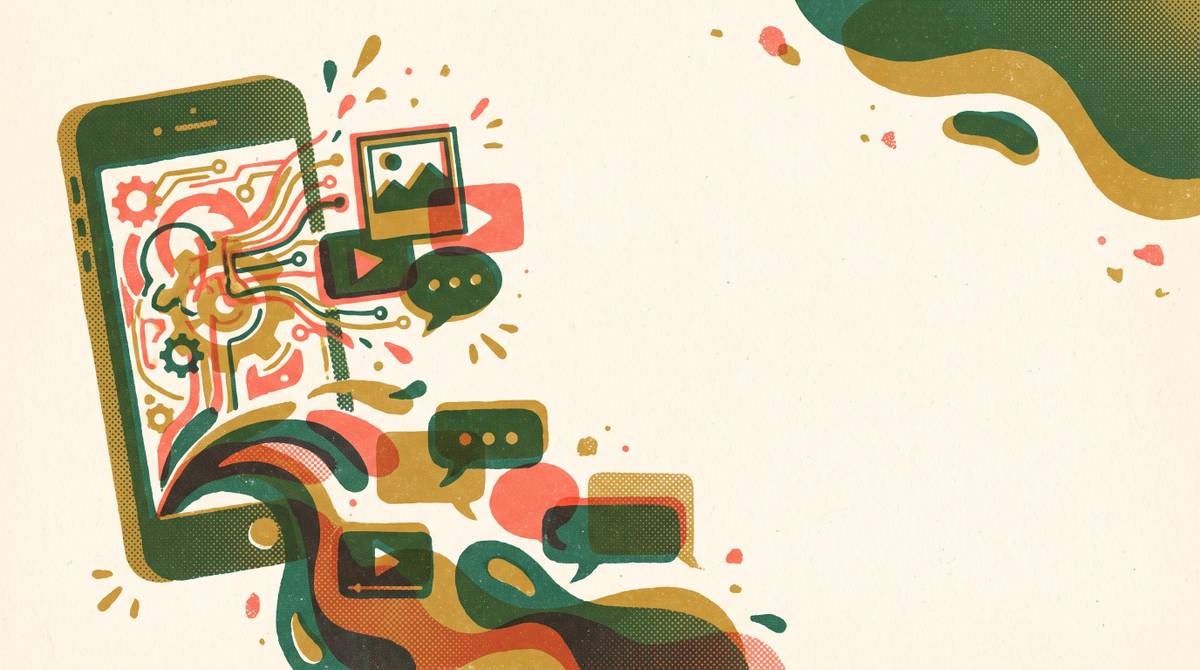 Cover illustration for “AI Content Creation Tools for Social Media”