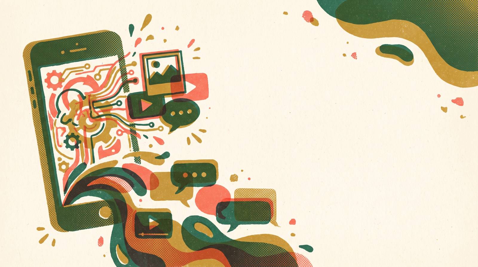 Cover illustration for “AI Content Creation Tools for Social Media”