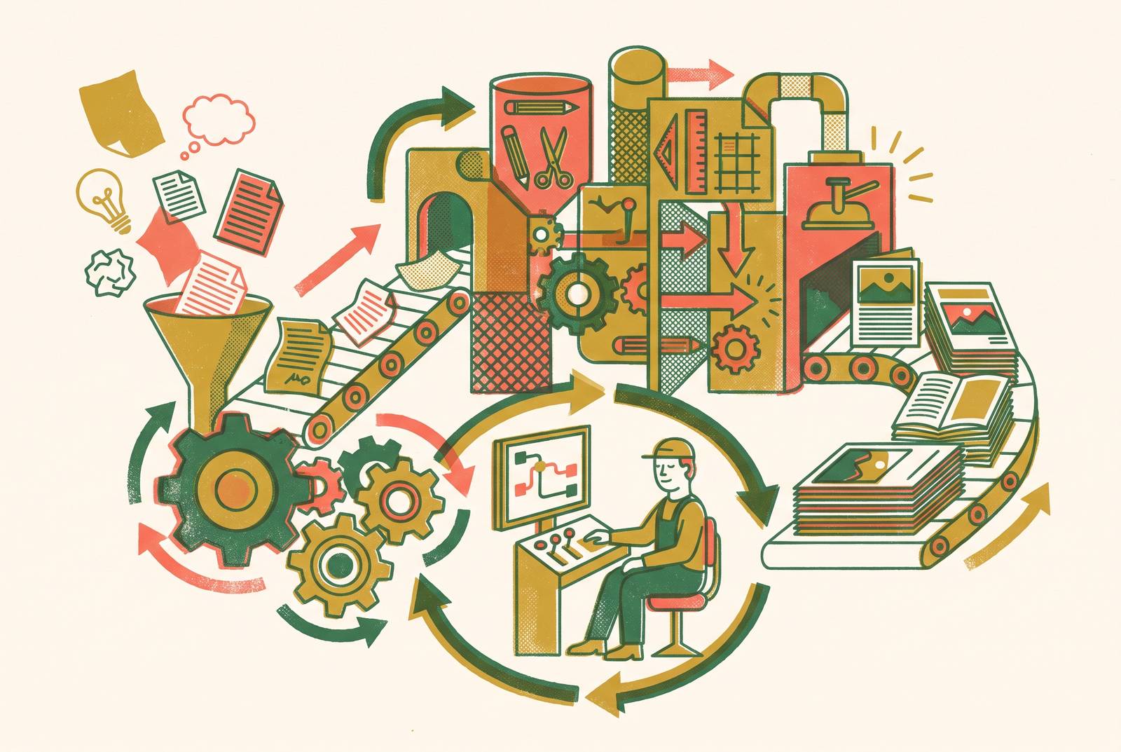 Cover illustration for “Content Workflow Automation Without an Agency”