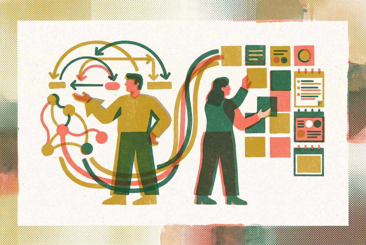 Cover illustration for “Role of the Content Strategist vs. Content Manager in Modern Teams”