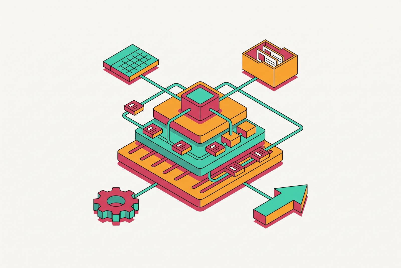 Cover illustration for “Content Operations Stack for In-House Marketing Teams”