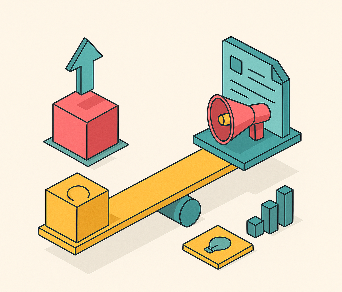 Cover illustration for “Content Strategy vs Content Marketing for SaaS Companies”