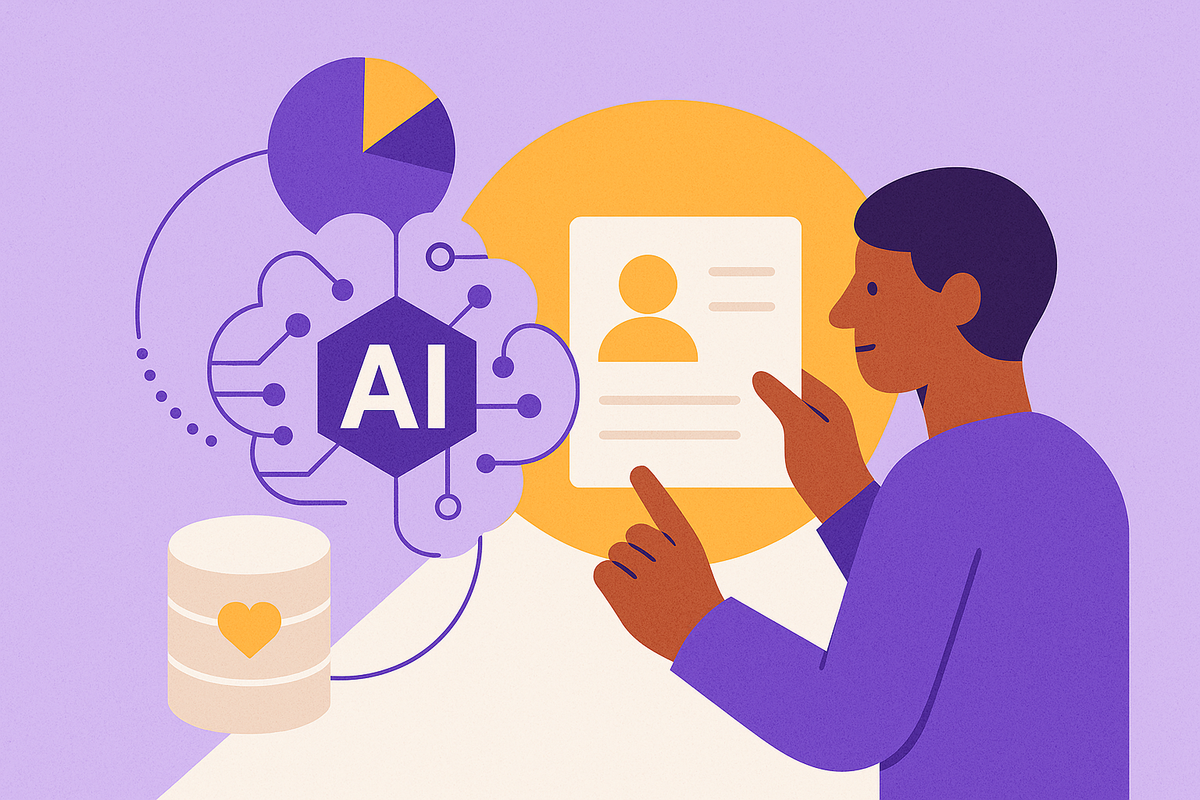 Cover illustration for “AI Content Personalization Driven by CRM Data”