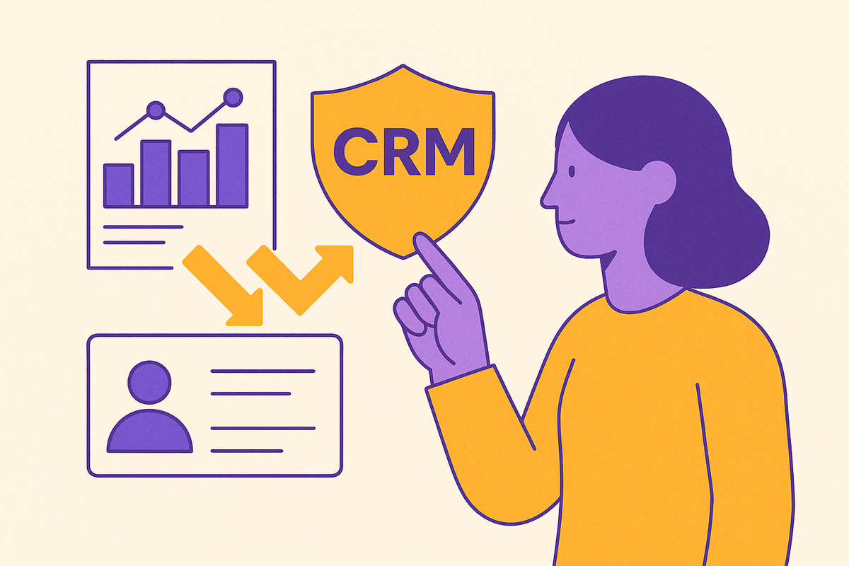 Cover illustration for “CRM Strategy Examples from Real B2B Companies”