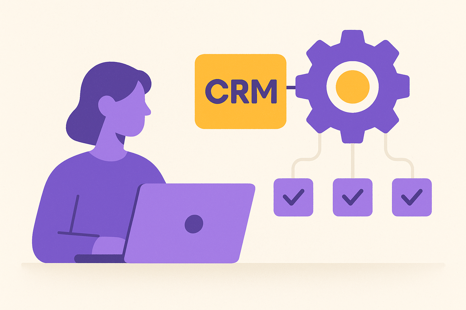 Cover illustration for “CRM Automation Tools for Growing Teams”