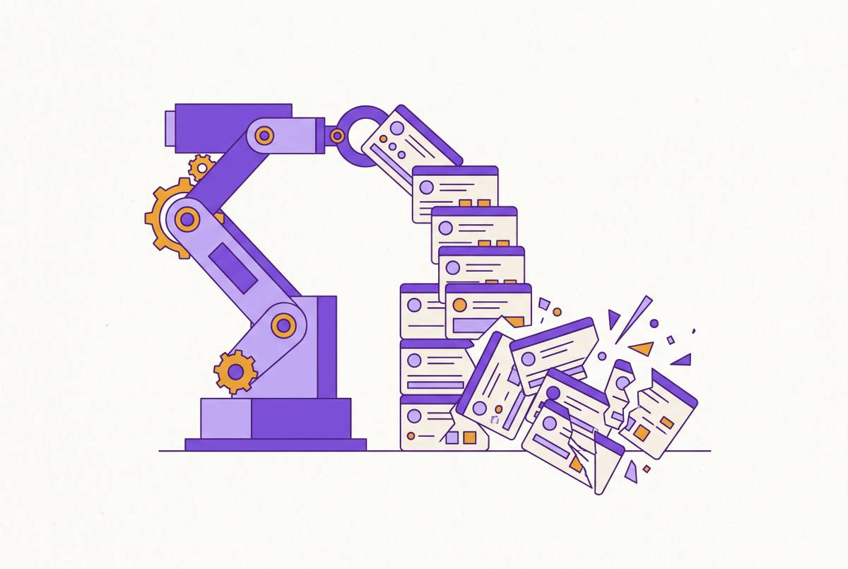Cover illustration for “Risks of AI Automation in CRM Data Management”