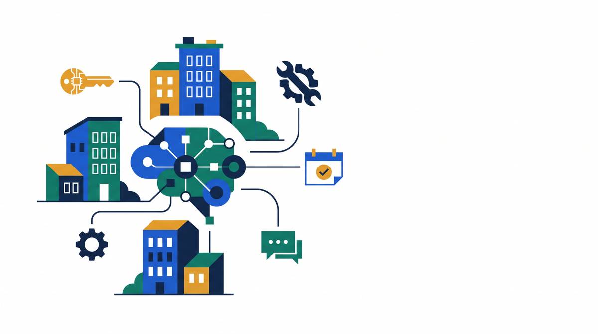 Cover illustration for “AI Property Management Software Use Cases”