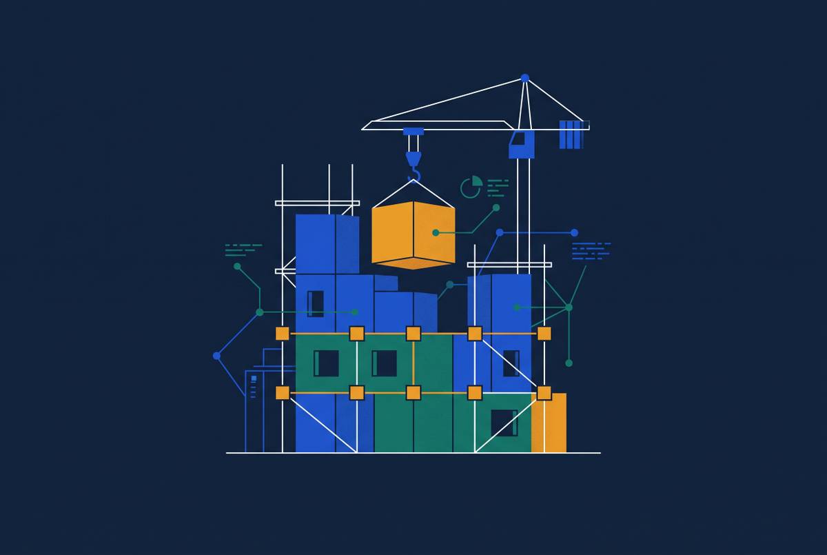 Cover illustration for “Construction Technology Startups Changing the Build Process”