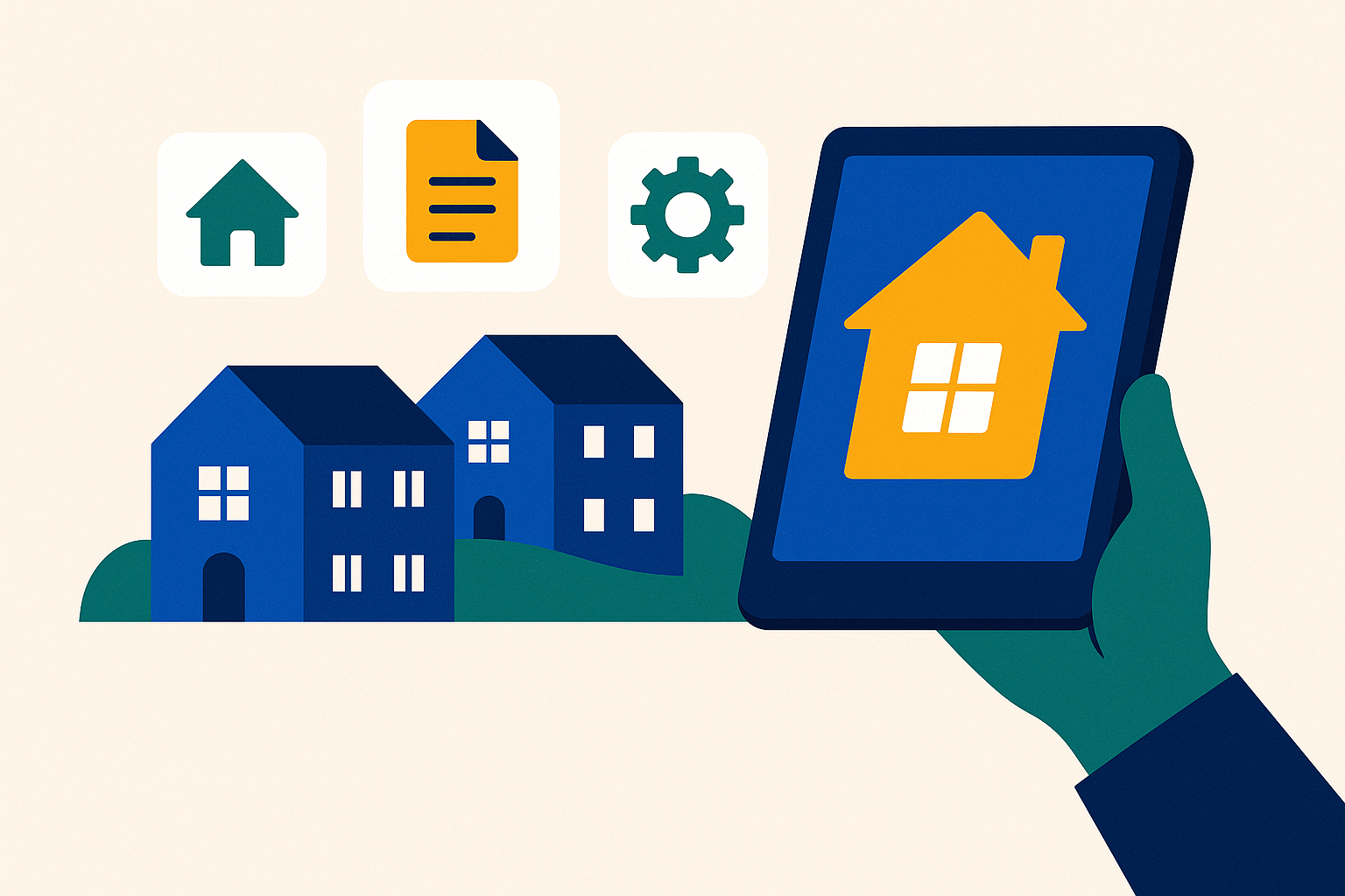 Cover illustration for “Property Management Technology Solutions for HOA Communities”