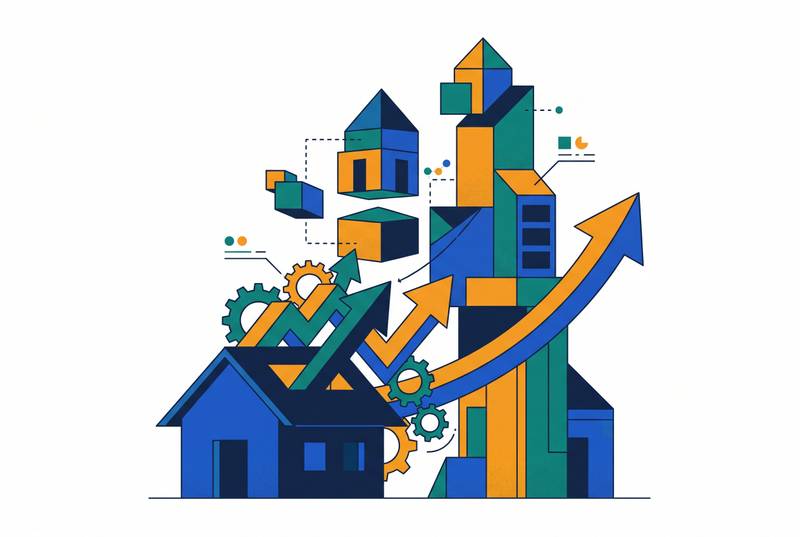 Cover illustration for “Ways Startups Are Disrupting the Real Estate Industry”