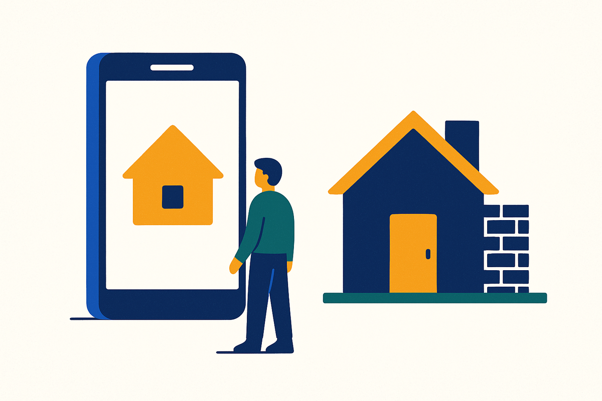 Cover illustration for “Virtual Brokerage Models versus Traditional Brick-and-Mortar Brokerages”